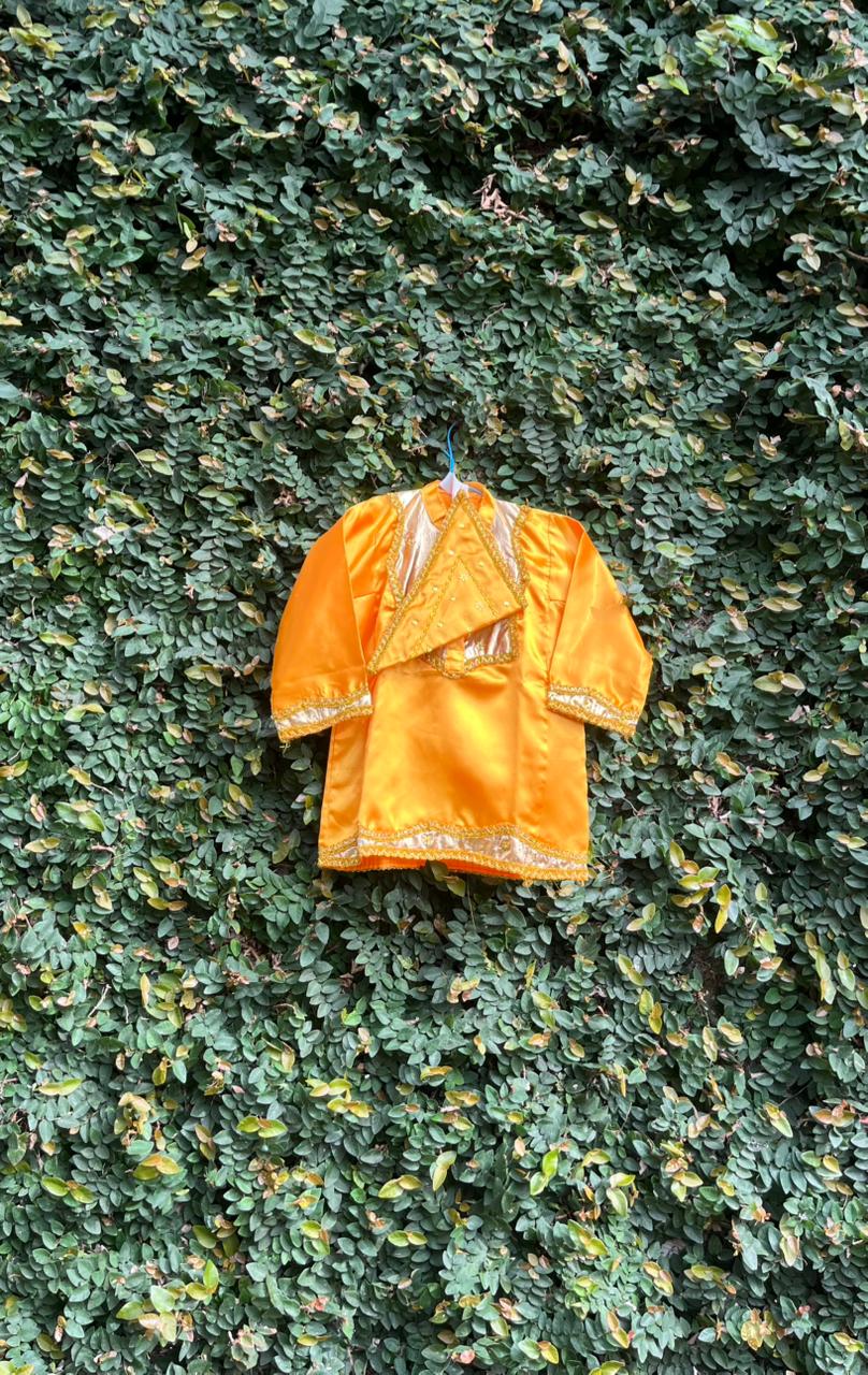 Baju Adat Melayu Satin Kuning - Laki Laki