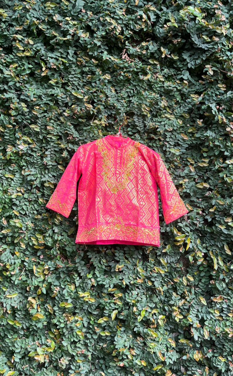 Baju Adat Melayu Pink - Laki Laki
